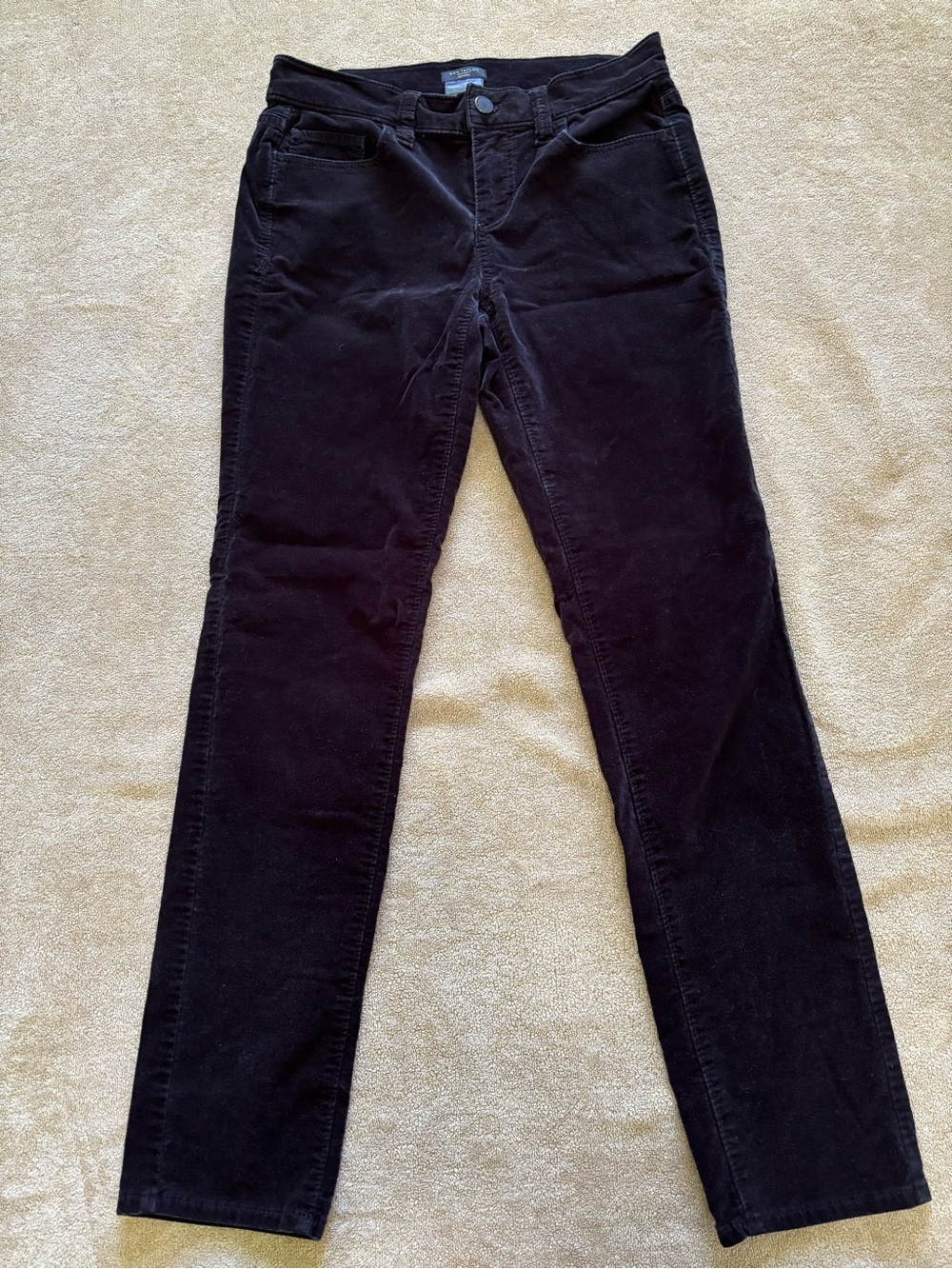 Ann Taylor Modern Petite Corduroy Pants in Deep Charcoal